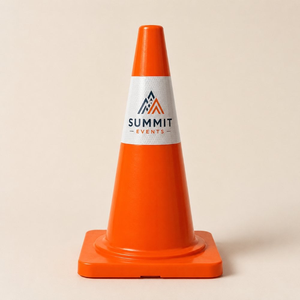 Screen-Printed traffic cone with logo