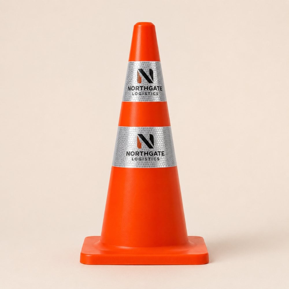 Reflective Collar traffic cone with logo
