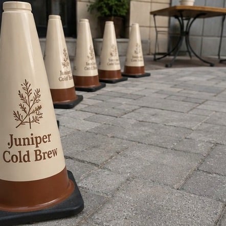 Customized traffic cones for brand activations