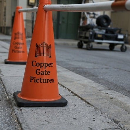 Customized traffic cones for film production