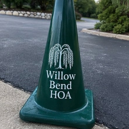 Promotional custom traffic cones with company logo
